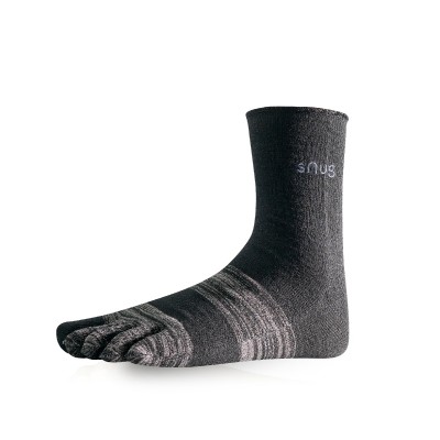 Snug 健康除臭襪 健康五趾襪-緞染黑灰
