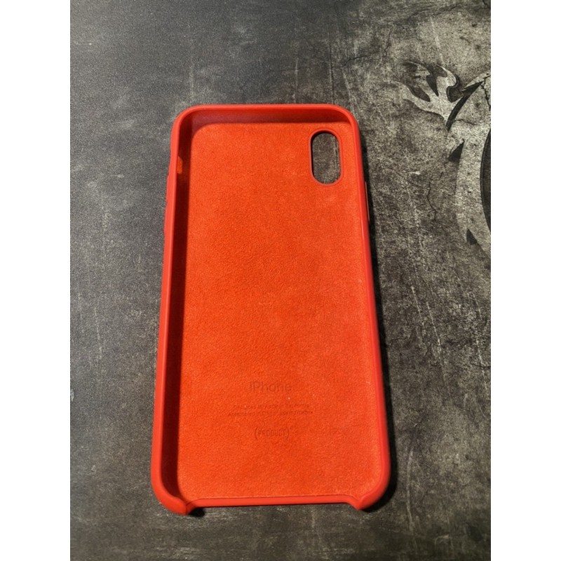 iPhone XS 原廠 紅色矽膠保護殼 保護套 硅膠