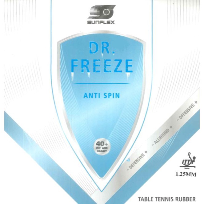SUNFLEX  冷凍博士DR. FREEZE ANTI SPIN防弧膠 桌球膠皮(千里達桌球網)