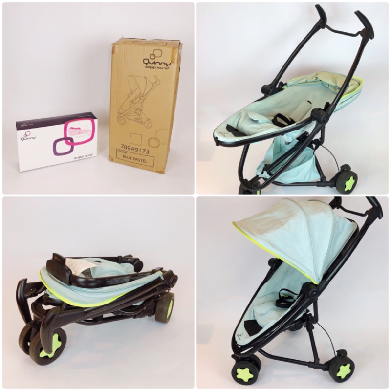 quinny zapp xtra2 雙向時尚嬰兒推車 / 附全新未用旅行收納揹袋，以及雨罩、提籃轉接器