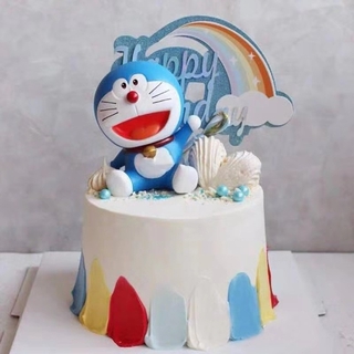 哆啦夢 哆啦a夢蛋糕裝飾藍色卡通貓蛋糕裝飾生日派對兒童玩具用品