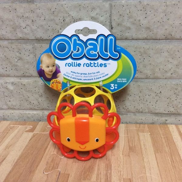 美國 Kids II-Oball 洞動 動物球 玩具 (橘獅子)