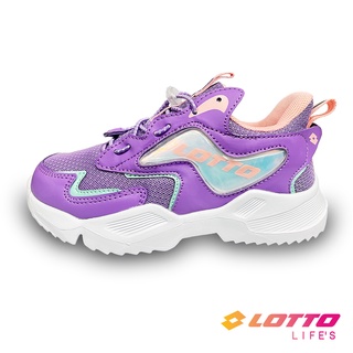 【LOTTO】童鞋 WING RIDE 輕量跑鞋(紫-LT2AKR6017)19~23CM