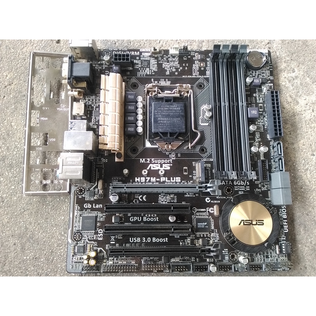 華碩 ASUS H97M-PLUS LGA1150 腳位主機板 良品