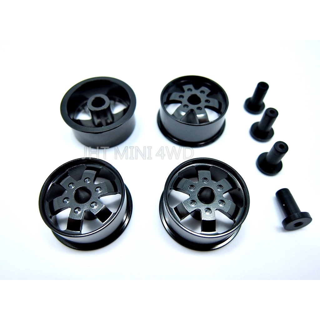 四驅車 RAYS款 輕量化中徑鋁框 (黑色) 鋁合金 輪框 鋁圈 輪子輪胎 94847