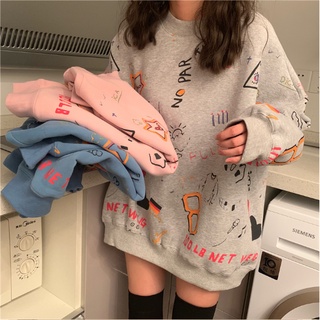 衣時尚 長袖衛衣 韓版長袖衛衣女學生原宿風休閑百搭上衣insME054 19174 GF