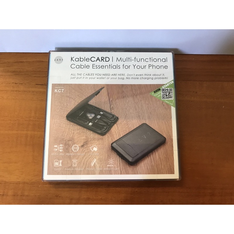 全新正品KableCARD 都市生存卡 搞定充電所有事/城市生存必備 黑色 3C手機周邊配件傳輸線/轉接器二合一/多用