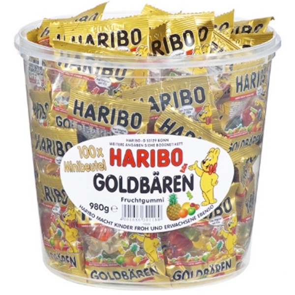 【山姆柑仔店】 Costco代購 德國 Haribo 哈瑞寶Q軟糖分享包 桶裝100包