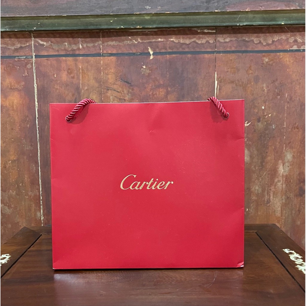 【二手名牌專櫃紙袋】Cartier 精品專櫃提袋 名牌紙袋 正品 飾品紙袋 禮物袋