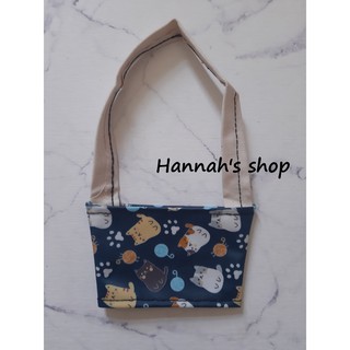【Hannah's shop】貓咪樂園防水布飲料提袋