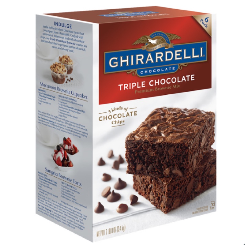 Ghirardelli Triple 巧克力布朗尼預拌粉 3.4 公斤 x1入 costco 好市多 熱銷商品 烘培