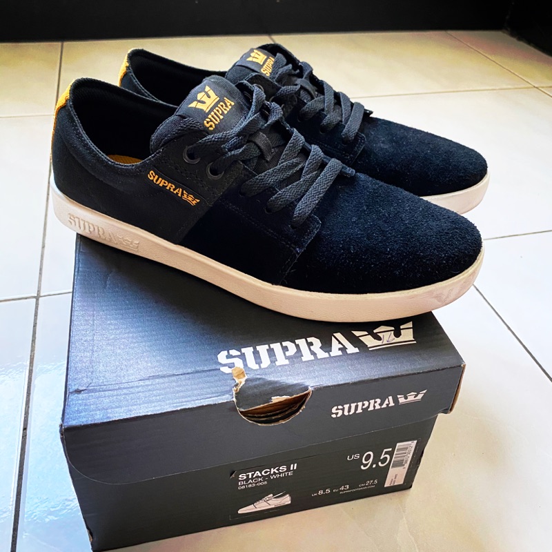 SUPRA STOCKS II 黑色休閒鞋 US9.5