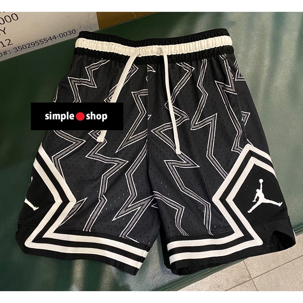 【Simple Shop】NIKE JORDAN 籃球褲 喬丹 復古 短板球褲 運動短褲 閃電 DH9080-010