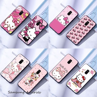 SAMSUNG 三星 Galaxy A6 A8 Plus A7 A9 2018 矽膠手機殼適用於 Hello Kitty