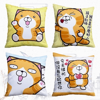 出清白爛貓 Lan Lan Cat 白爛貓抱枕 臭拽貓方枕靠墊 客廳抱枕 臥室腰靠墊 臭跩貓抱枕 禮物