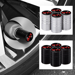 4 件黑色/銀色汽車輪胎蓋鋁製汽車車輪輪胎空氣罩適用於 POLO Golf 5 6 第 7 代 GTI VW-GTI