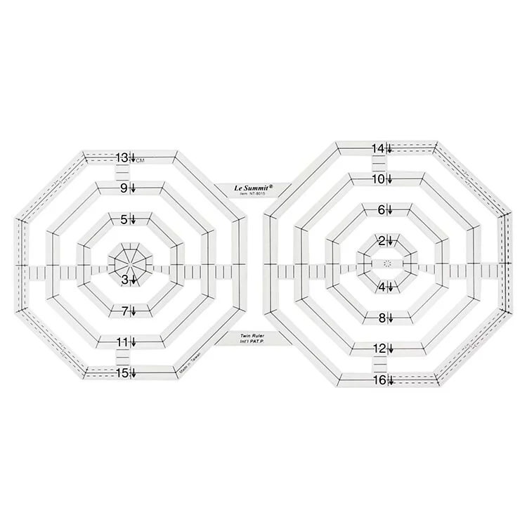 雙輪五角形八角形六角形四方形三角形圓形 型板尺 拼布專用縫份 蝦皮購物