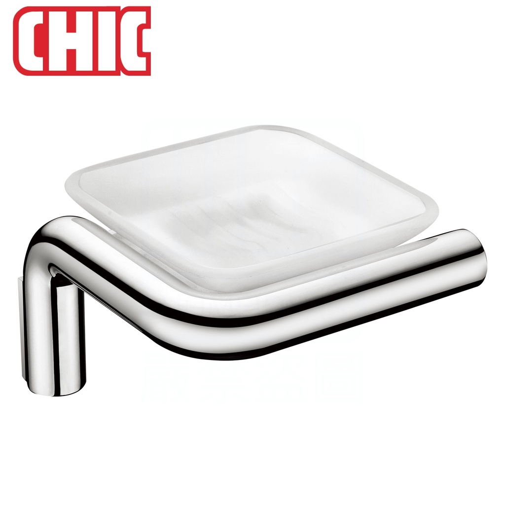 《CHIC 喜客》方型 霧面 皂盤架 280.0300 純銅材質 加厚電鍍鉻表層 玻璃皂碟架 專業外銷品牌【免運費】