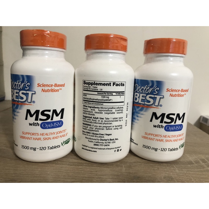 *現貨在台~Doctor's Best MSM 含OptiMSM 1500mg 120片 快速出貨