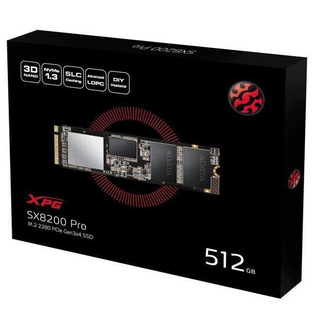 ADATA 威剛 XPG SX8200 Pro 512G M.2 PCIe SSD 固態硬碟 含散熱片 現貨 廠商直送