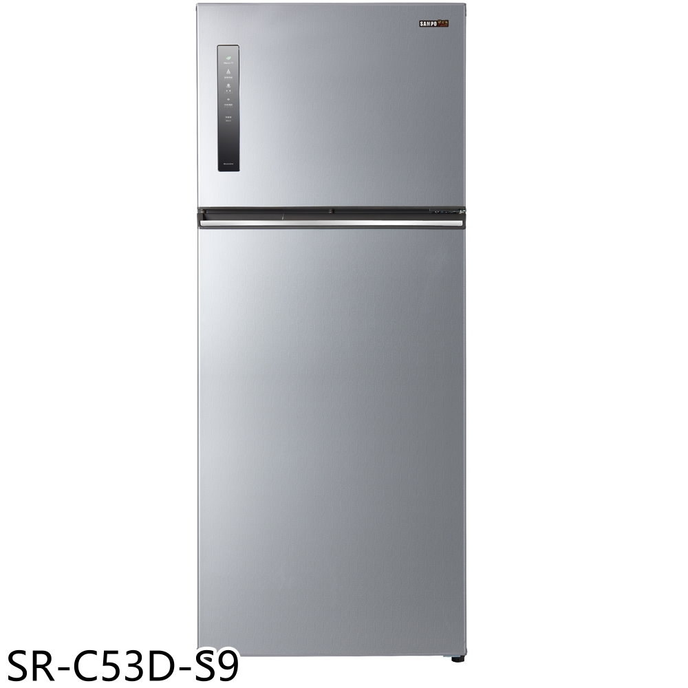 聲寶580公升雙門變頻彩紋銀冰箱SR-C58D-S9 (含標準安裝) 大型配送