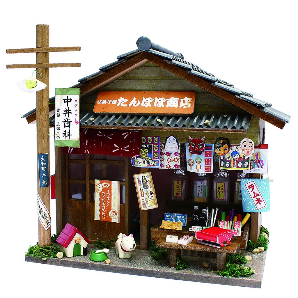 💥旺旺代購💥日本 Billy 昭和 柑仔店 駄菓子屋 和風 迷你 袖珍屋 DIY 仿真 手作 組裝 模型 日式 懷舊