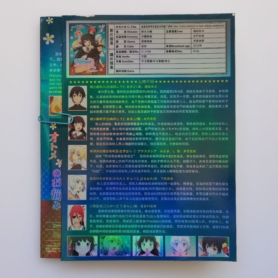 高清影音 日本dvd動漫 就算是哥哥有愛就沒問題了對吧 日語 中文字幕 3dvd9 蝦皮購物