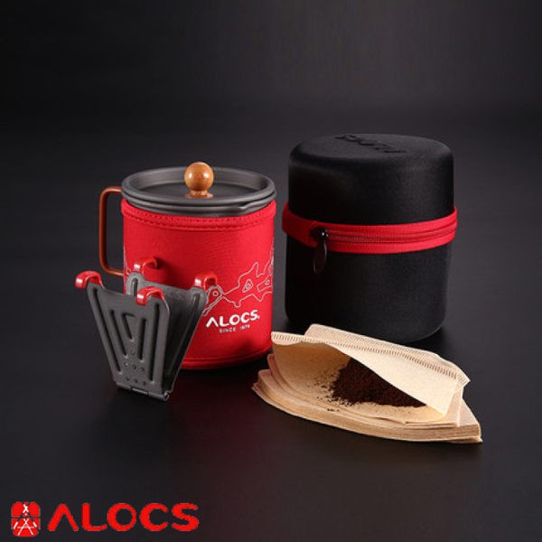 【ALOCS 愛路客 咖啡杯套裝組】CW-K13/戶外隨身手沖咖啡壺/便攜式咖啡杯/悠遊山水