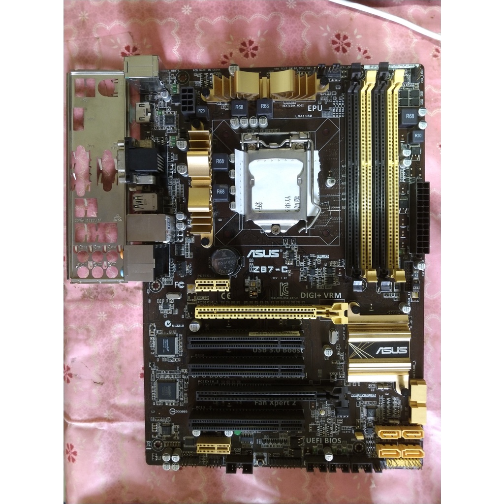 ASUS 華碩Z87-C 主機板 LGA1150 Z87 DDR3 4插槽 超頻 32GB  含擋板