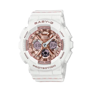 CASIO 卡西歐 (BA-130SP-7A) BABY-G【台灣原廠公司貨】煙燻棕格紋 時尚運動防水電子錶