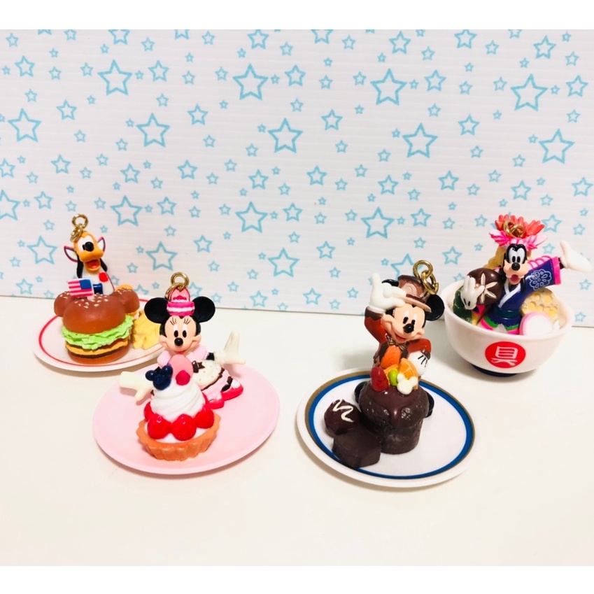 東京迪士尼 樂園 米奇 米妮 高飛 布魯托 絕版 玩具 公仔 食玩造型 拉麵 蛋糕 漢堡 草莓 樂園食物