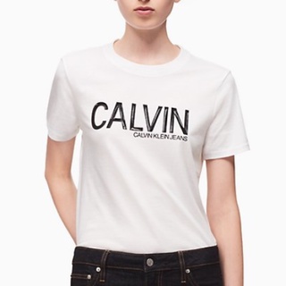 Calvin Klein T恤 女裝 短袖純棉 短T-Shirt 圓領上衣 C32183 黑/白/深藍色CK(現貨)