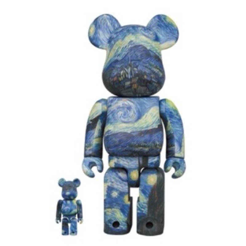 Be@rbrick 梵谷 VanGogh 星夜 MoMA 400%+100% 庫柏力克熊 全新未拆封 現貨