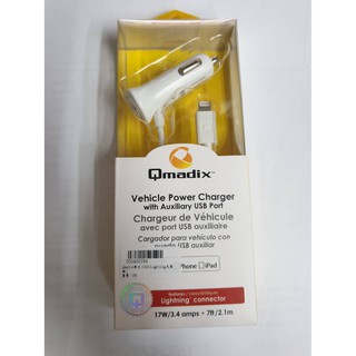 Qmadix車充（USB+Lighting充電線）iphone 蘋果 micro 通用
