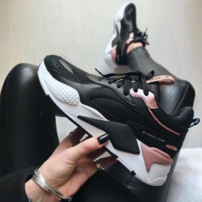 puma rsx trophy black gold