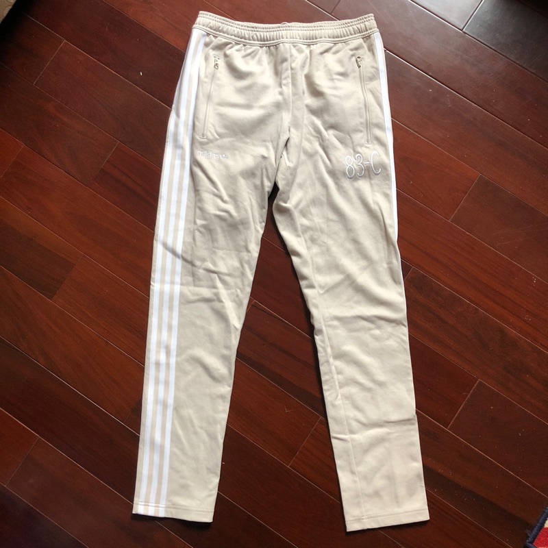 Adidas Originals 83-C Track Pants 米白 淺卡其 側邊拉鍊 長褲BK7487