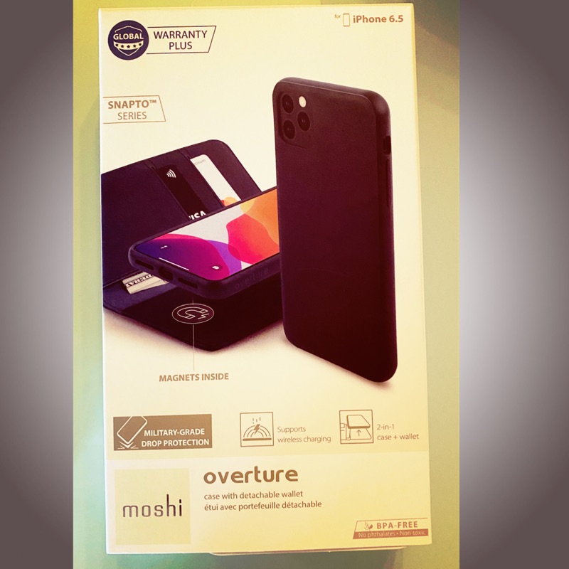 Moshi overture apple iphone 11 pro max 磁吸可拆式卡夾型皮套 6.5吋 產品未註冊