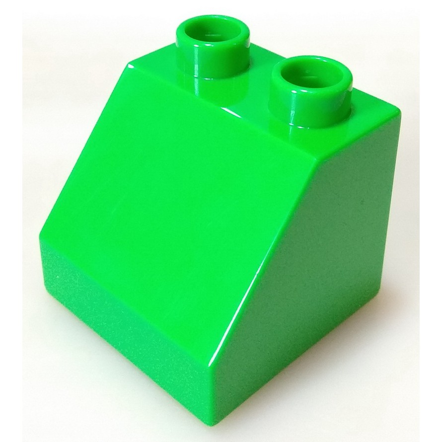 【得寶Duplo】綠色 2x2 斜磚 特殊磚 大顆粒 積木 [樂高玩家★正版LEGO]