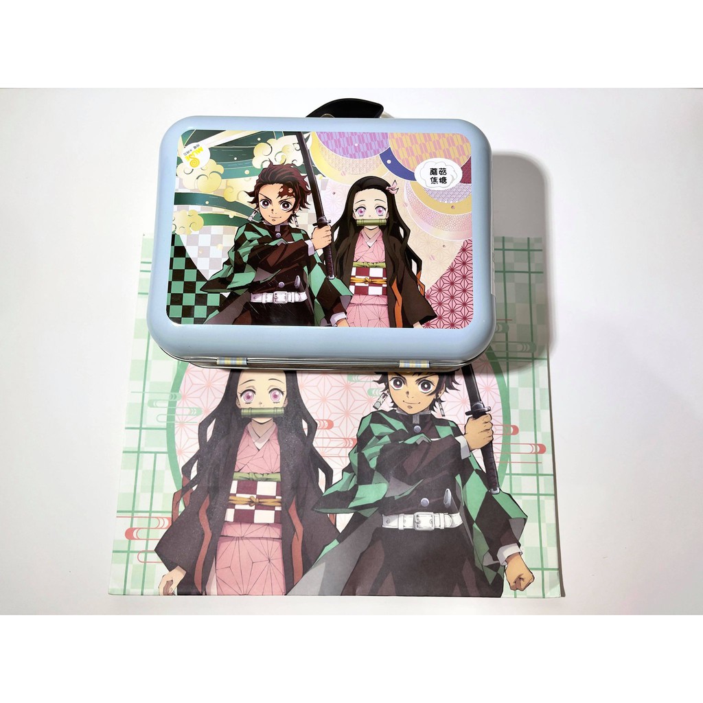 Z 限量 出售s 現貨 米樂繽紛爆米花鬼滅之刃爆米花手提盒蘑菇焦糖口味185公克附贈鬼滅提袋 快速出貨