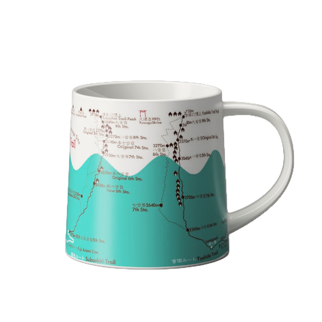 【富士山登山路線馬克杯】Totemap 日本製 馬克杯 日本 富士山 登山 五合目 隨行杯 杯 杯子 咖啡杯 茶杯 水杯