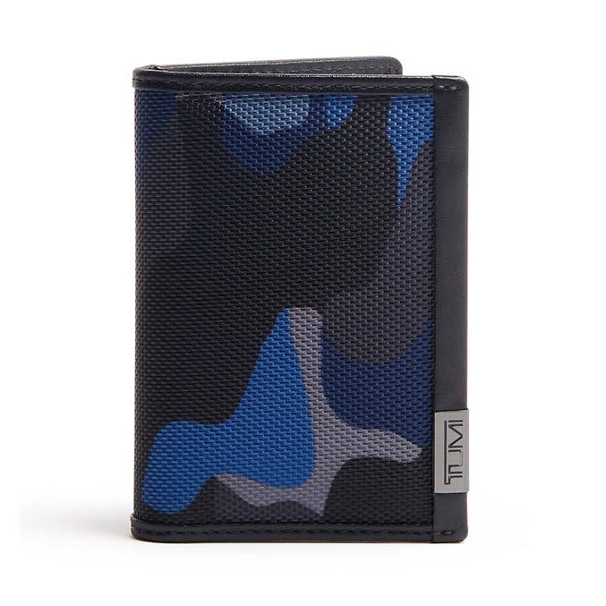 【限時出清】Tumi 卡包，藍迷彩色，信用卡防盜功能