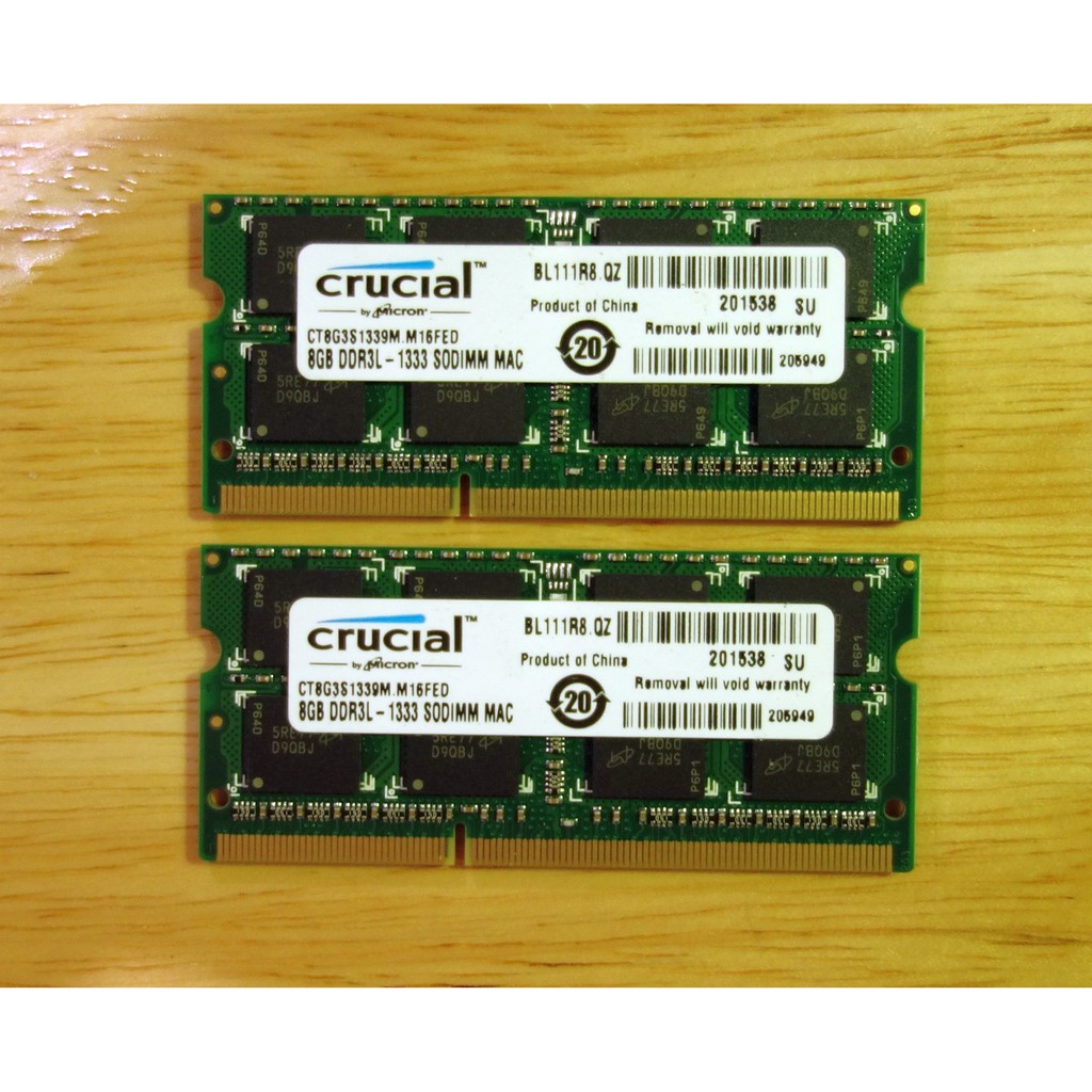 超稀有 美光 DDR3 DDR3L 1333 8GB 雙面16顆粒 雙電壓 1600 1066