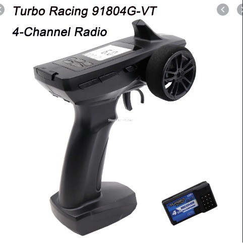 boyshobby TURBO RACING 91804G-VT 2.4G 四動液晶槍型遙控器
