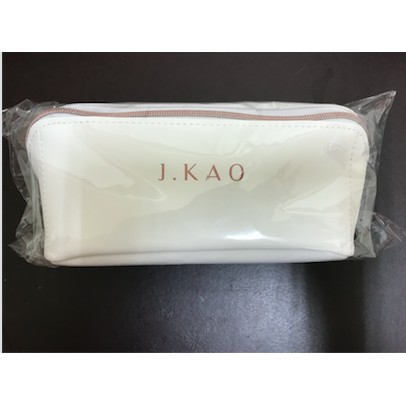 現貨全新～ J.KAO 簡約時尚白色化妝收納包