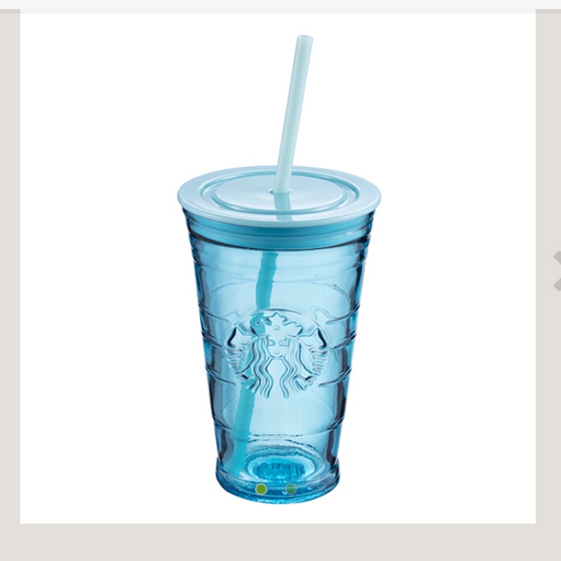 Starbucks 藍玻璃 TOGO冷水杯