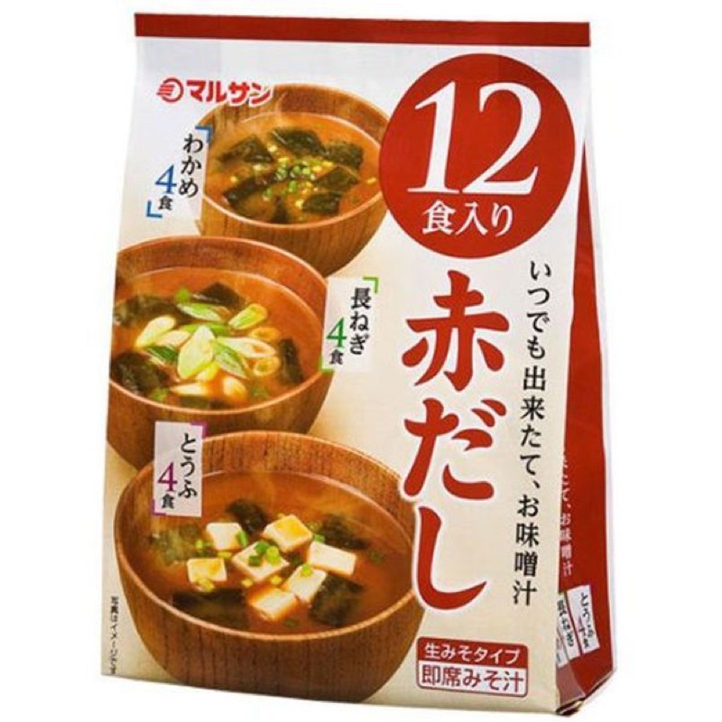 日本 丸山 即食綜合赤味噌湯 海帶芽&amp;長蔥&amp;豆腐風味