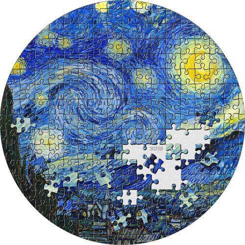 [白銀之手]&lt;現貨&gt;2019帛琉微拼圖系列1-梵谷星空NGC70鑑定銀幣42800