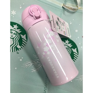 A韓國星巴克櫻花不鏽鋼保溫瓶粉紅色350ml A2020016