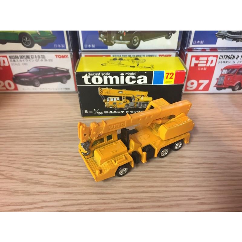 Tomica 日本製 黑盒 no.72 UD UNIC TRUCK CRANE 吊車 舊輪 初期車 黑箱 絕版