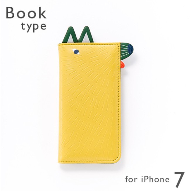 AIUEO iPhone7&amp;8手帳型手機殼POCKET ANIMAL/ 黃狸FOX
